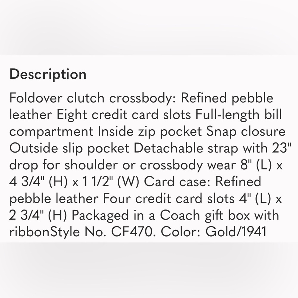 Coach Crossbody and Card Case Set - Picture 10 of 10